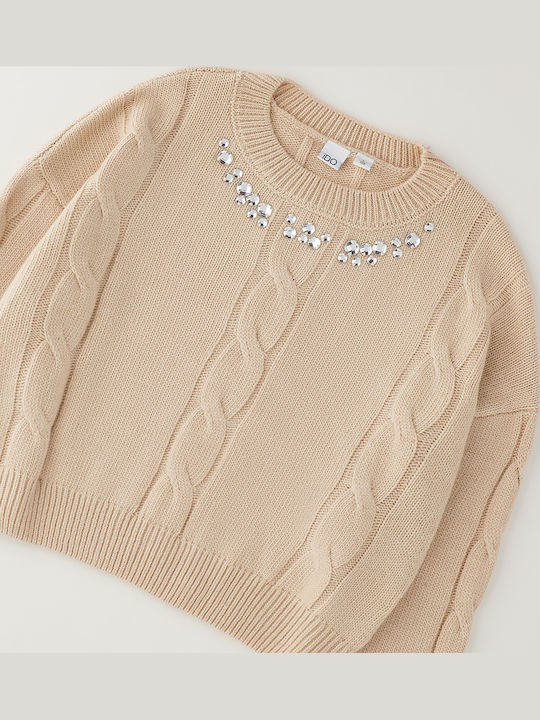 Kids Long-sleeved Beige Sweater