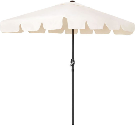 Umbrelă Pătrată Metalică Ecru 1.95x1.22m