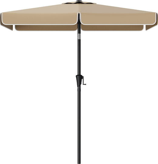 Umbrelă Pătrată Metalică Maro 3x2m Umbrelă Pătrată Metalică Maro 3x2m