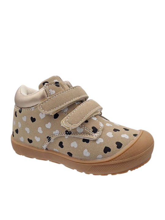 Kids Sneakers High Anatomic with Hoop & Loop Closure Pink