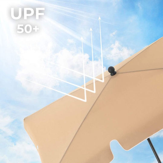 Umbrelă Pătrată Metalică Maro 2.3x1.5m