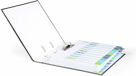 Durable A4+ Separators 10 Pieces 1-10 Colored Tabs Transparent Cover PP
