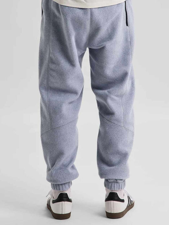 Glossy Sweatpants with Elastic Grey Heather