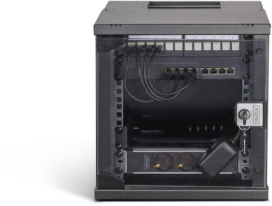 Digitus Digitus Монтирана На Стена Рак Стойка 6U 31.5x30x30см Черен DN-49101-SET