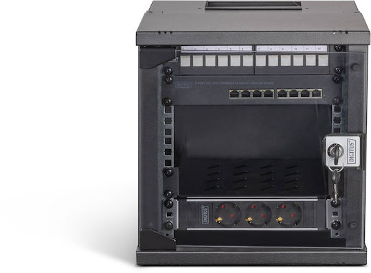 Digitus Digitus Монтирана На Стена Рак Стойка 6U 31.5x30x30см Черен DN-49101-SET