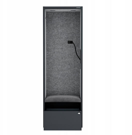 Cabină Acustică Jan Nowak Sally Mentalbox 600 Mm Corp Antracit Scaun Gri