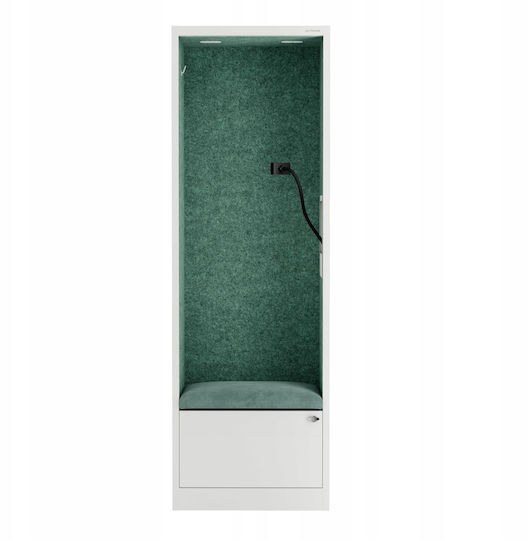 Jan Nowak Cabină Acustică Sally Mentalbox 600 Mm Corp Alb Scaun Verde