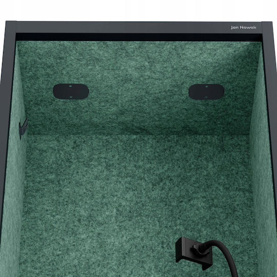 Cabină Acustică Jan Nowak Sally Mentalbox 600 Mm Corp Antracit Scaun Verde