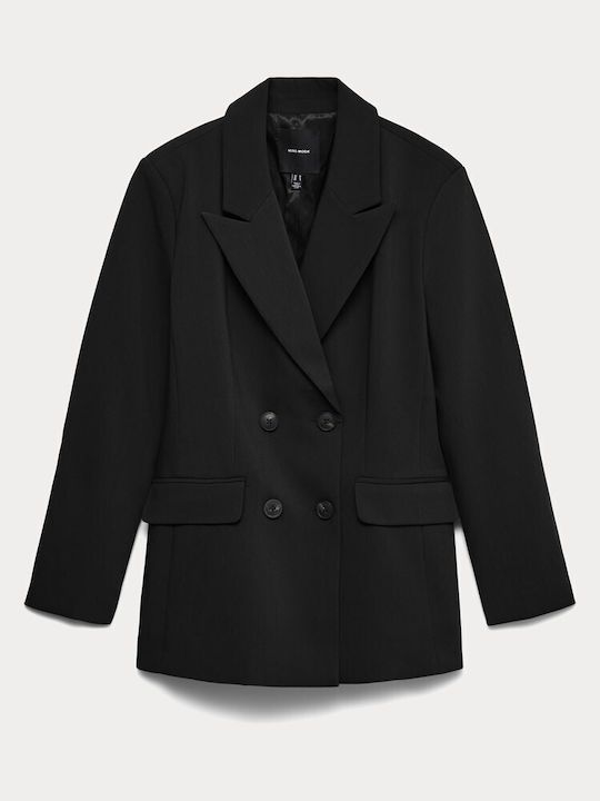 Vero Moda Damen Doppelreihiges Blazer Schwarz