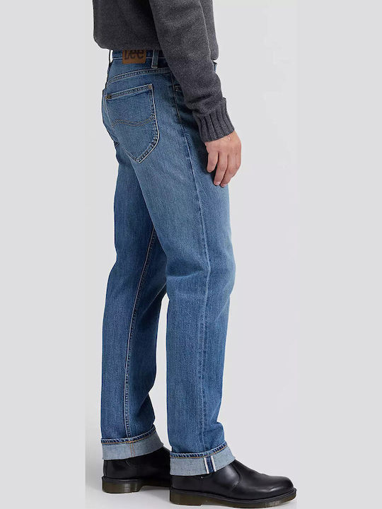 West Men's Jeans Pants Regular Straight Fit Blue