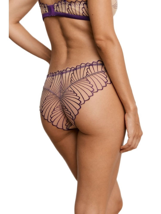 Women's Briefs with Purple Lace