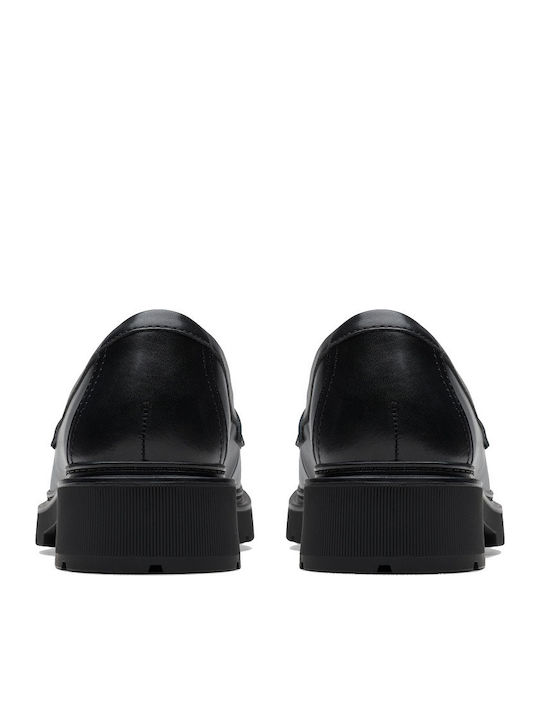 Lauryl Step Leather Women's Moccasins in Black Color