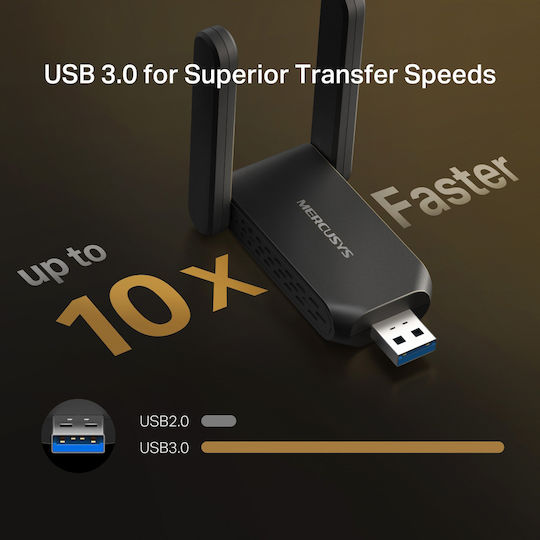 Mercusys USB Netzwerkadapter Mit Drahtloser Verbindung Wi-Fi 574Mbps