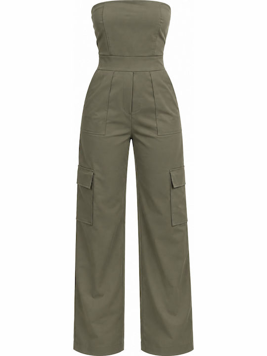 Damen Jumpsuit Khaki