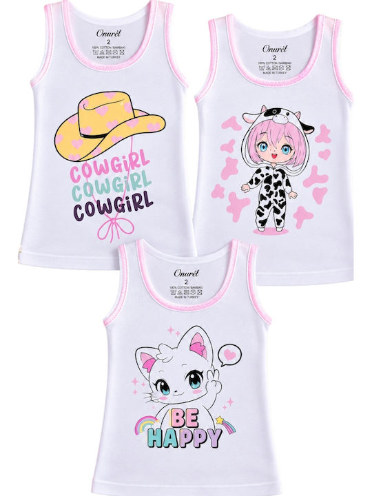 Onurel Kids Undershirts Set 3 Pieces Multicolour