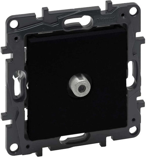Legrand TV-Antennensteckdose und Satellitensteckdose in Schwarz Farbe 863575B