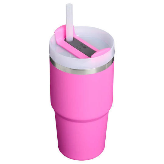 Stanley Stanley Thermosflasche Rostfreier Stahl BPA-frei 590ml Rosa mit Stroh und Handgriff