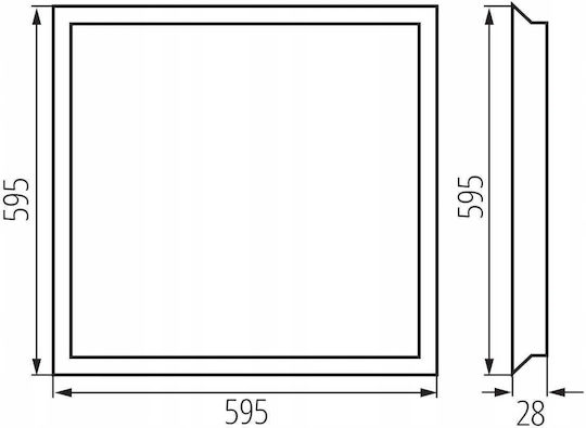 Kanlux Χωνευτό LED Panel 40W 59.5x59.5εκ. Kanlux Χωνευτό LED Panel 40W 59.5x59.5εκ.