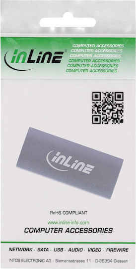InLine USB-C Weiblich auf USB-C Weiblich Konverter Grau
