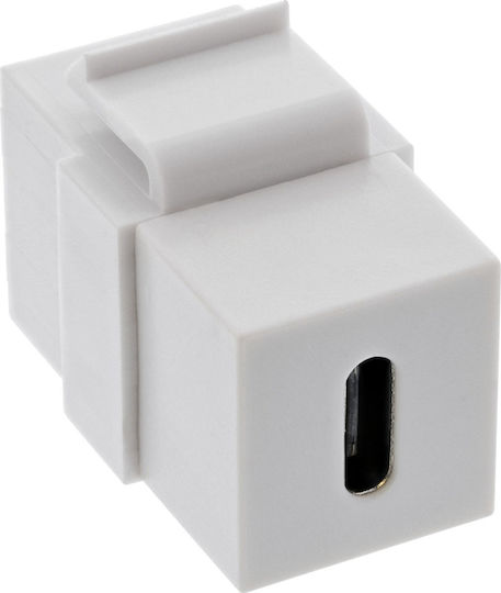 InLine 76201W Μετατροπέας USB-C male σε USB-C female Λευκό