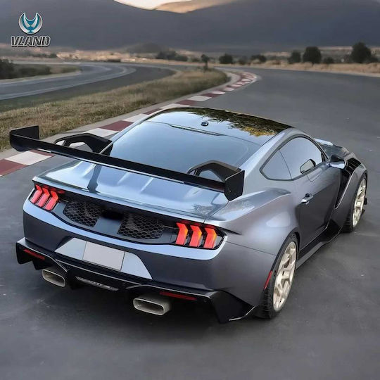 Задни Фарове За Автомобил Комплект Ford Mustang S650 2024-2026 Пълен LED Тъмно Тониран Оранжев Светкавица Vland