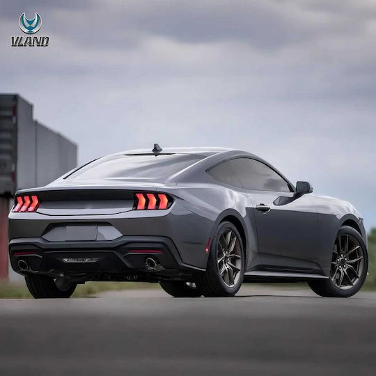 Задни Фарове За Автомобил Комплект Ford Mustang S650 2024-2026 Пълно LED Червено Оранжево Светкавица Vland