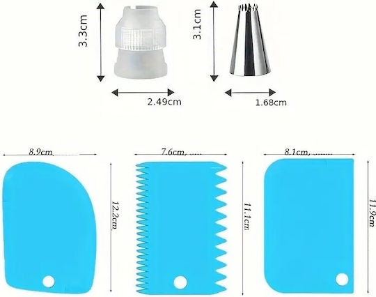 Set de Instrumente de Patiserie din Oțel Inoxidabil 22.86cm 216 Bucăți