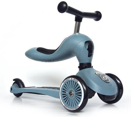 Scoot & Ride Kinderroller Highwaykick 1 & Helm Tricycle Grau