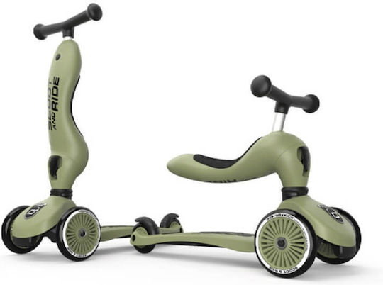 Scoot & Ride Kids Scooter Highwaykick 1 & Helmet 3-Wheel Green