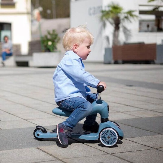 Scoot & Ride Kinderroller Highwaykick 1 & Helm Tricycle Grau