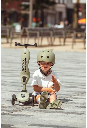 Scoot & Ride Kids Scooter Highwaykick 1 & Helmet 3-Wheel Green