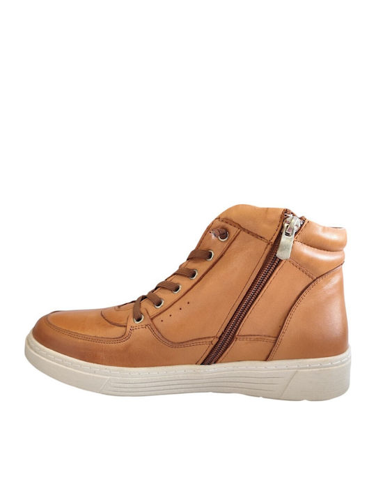 Leather Women's Ankle Boots Green