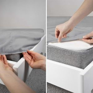 Detexpol King Size 180x200εκ. με Λάστιχο Light Gray