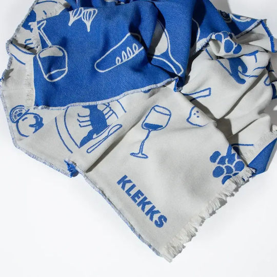 Klekks Klekks Decke Couch 140x200cm Blau