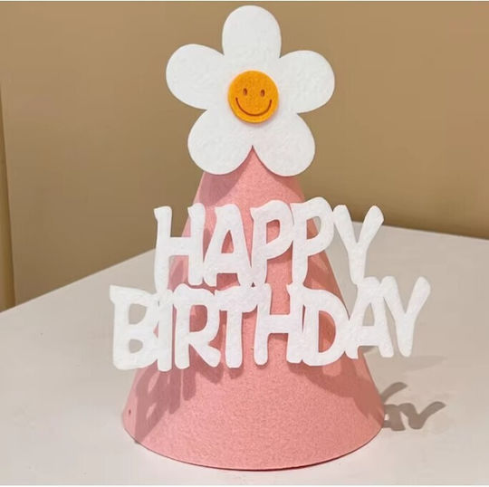 Set 3 Pălării De Petrecere Happy Birthday Flippy Temă De Ziua De Naștere Spumă Floare Multicoloră
