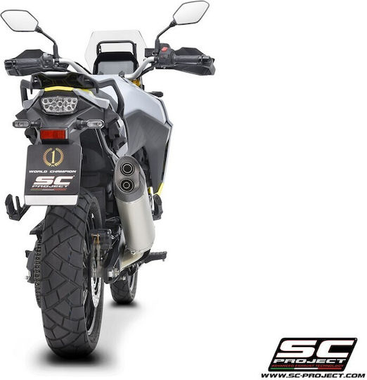 SC Project Adventure Auspuff-Endrohr Suzuki V-Strom 800/de Titan-Carbon