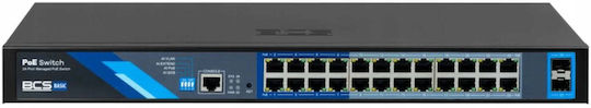 BCS BCS-B-SP24G-2SFP-M Управляем Превключвател L2 PoE+ с 24 Ethernet Порта и 2 SFP Порта
