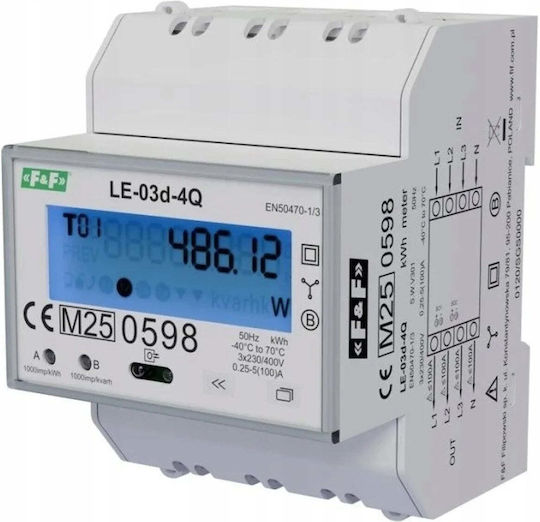 FF Professional Energie-Analysator Elektrischer Messgeräte Digital Schiene Dreiphasig LE-03d-4Q