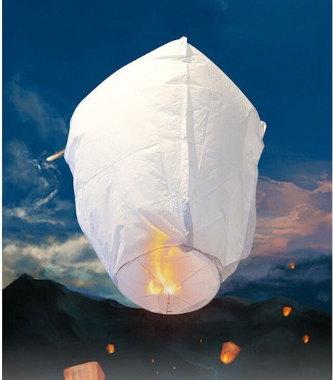 Set 3 Flippy Fliegende Laternen Biologisch Abbaubares Papier 82 X 45 X 31 Cm Weiße Partydekorationen