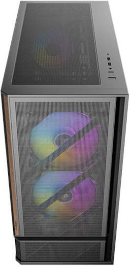 Antec P30 AIR Геймърско Midi Tower Компютърно Кутия с Страничен Прозорец и RGB Осветление Черен