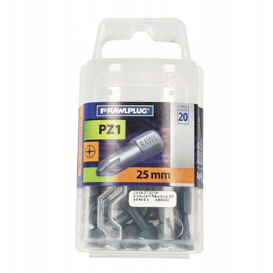 Rawlplug Σετ 20 Μύτες Κατσαβιδιού Αστέρι