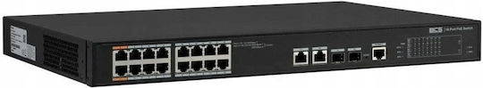 BCS BCS-L-SP1602G-2SFP-M Managed L2 PoE++ Switch με 16 Θύρες Ethernet