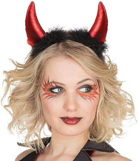 Bandă pentru cap neagră de Halloween din plastic
