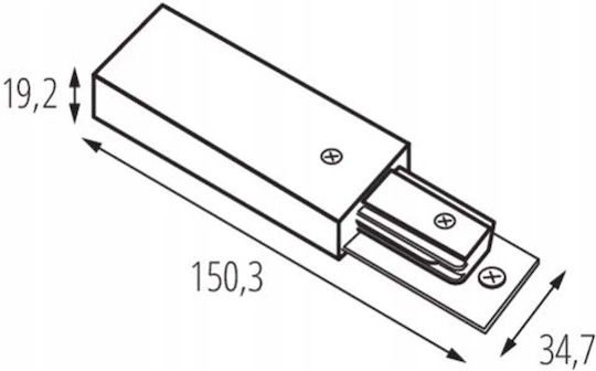 Kanlux Rail Mounting for Black Lighting Fixtures