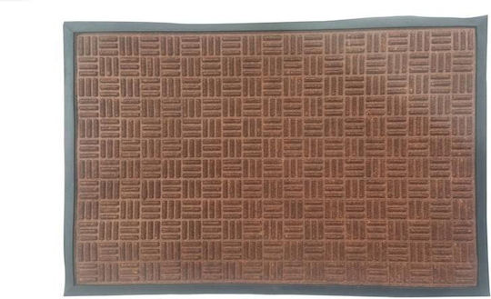 Domoletti Covoraș De Intrare Din Cauciuc Maro 60x90cm Grosime 10mm