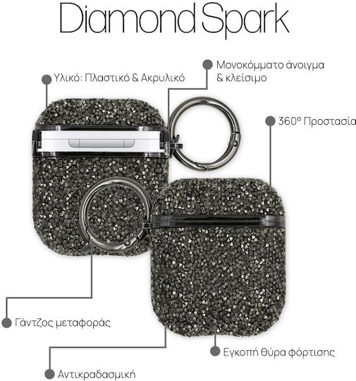 Sonique Diamant Funkel Airpods 1/2 Kunststoff Mit Haken Anthrazit