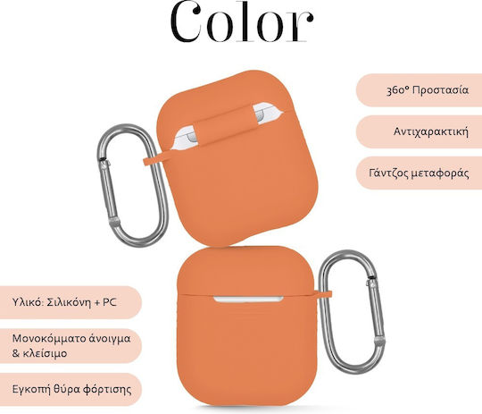 Sonique Silicone Case For AirPods 1/2 Coral