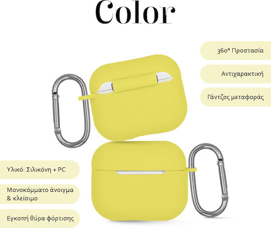 Θήκη Σιλικόνης Sonique Silicone Airpods 3 Κίτρινο