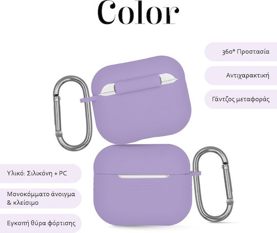 Калъф Силиконов Sonique Silicone Airpods 4 Лилав