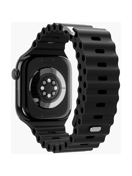 Tragbares Band Vonmählen Wave Band 2 Apple Watch 38 40 41mm Einheitsgröße Schwarzes Aws00115